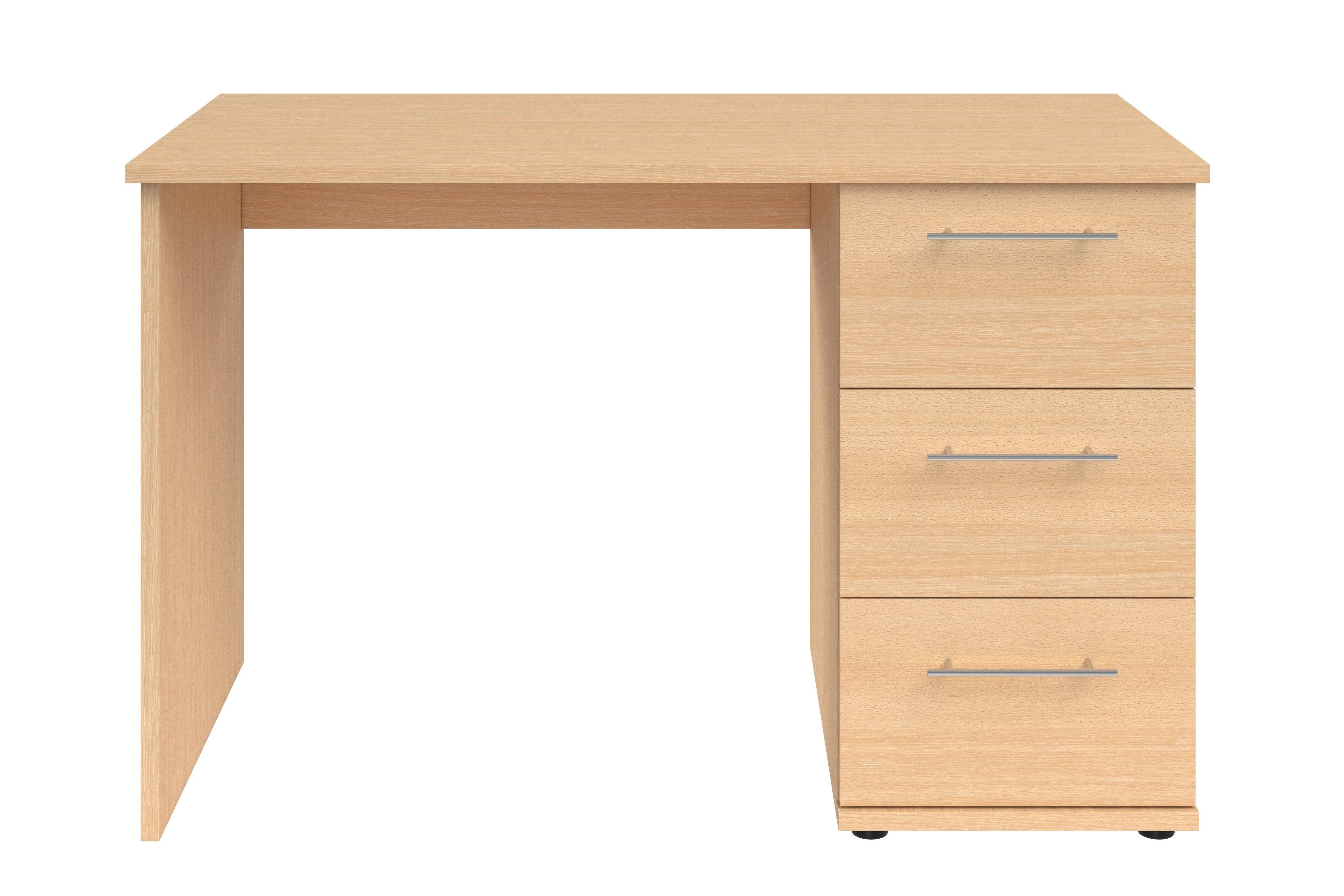 VOGL Möbelfabrik Schreibtisch Tobi, optional mit Tastaturauszug, mit 3 Schubkästen, Breite 115 cm, Made in Germany