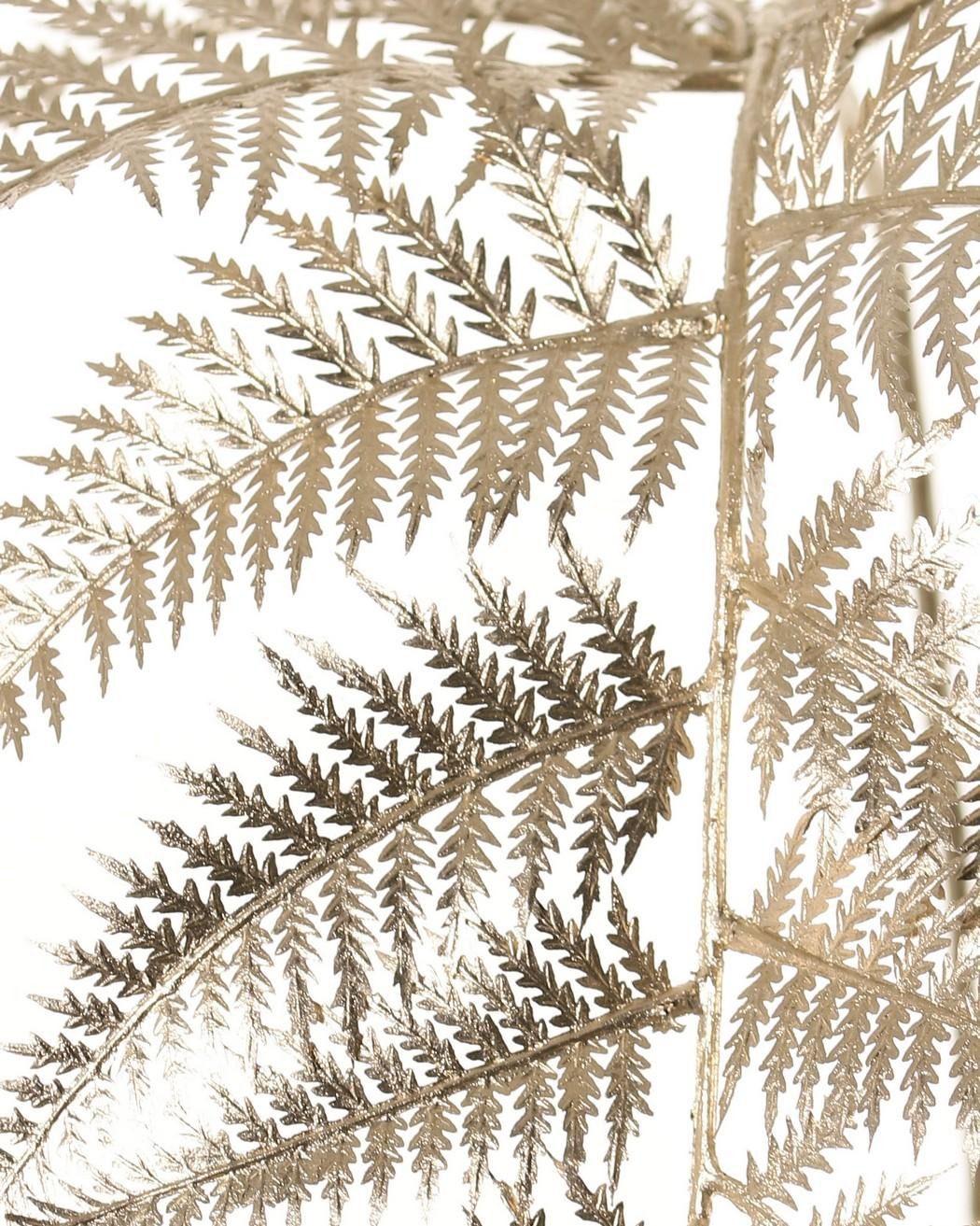 Kunstzweig Kunst Zweig Schwertfarn NALFHY, metallic-Silber-Gold, 80cm Farn (Schwertfarn), artplants, Höhe 80.0 cm