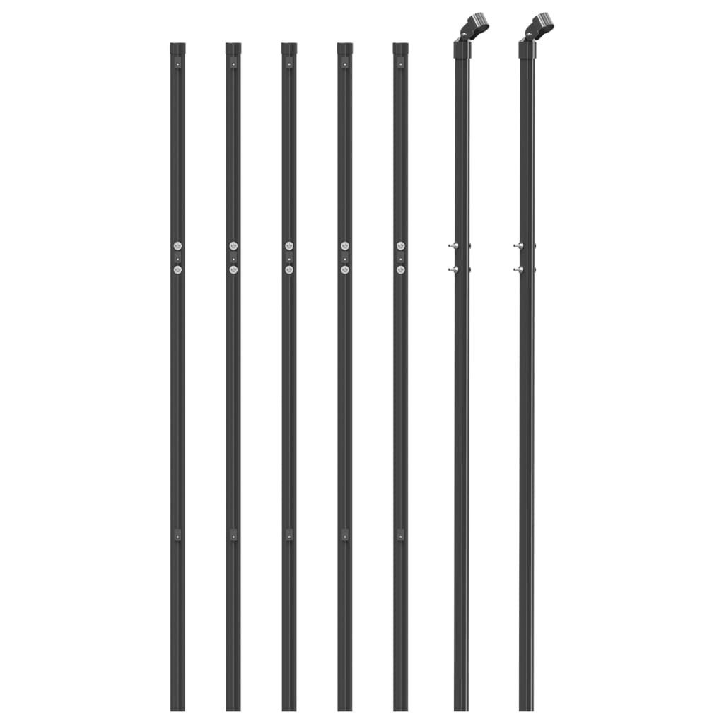 vidaXL Gartenzaun Maschendrahtzaun Anthrazit 0,8x10 m günstig online kaufen