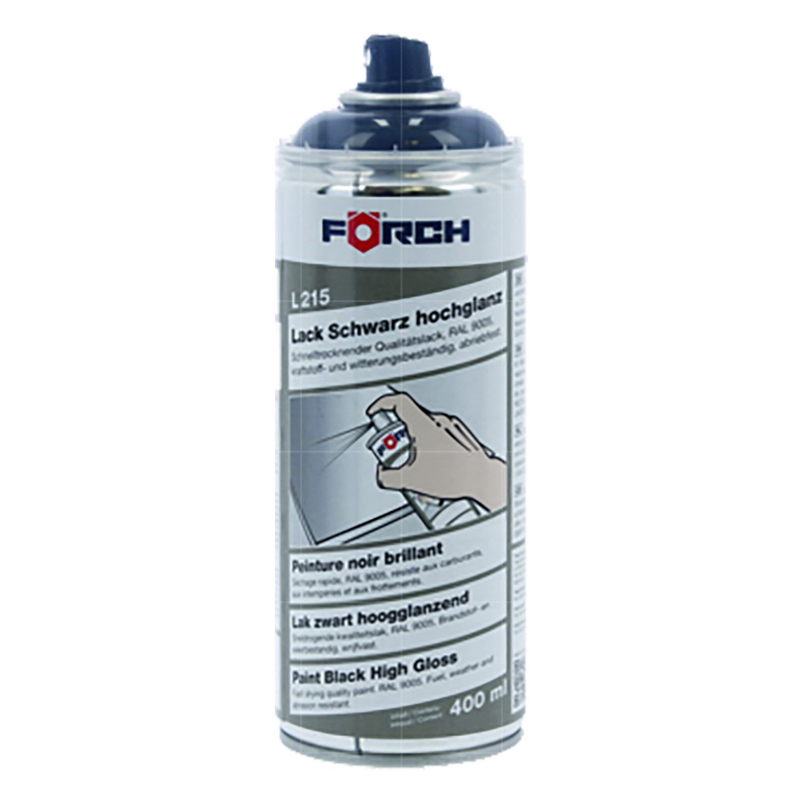 FÖRCH Lack Lack Schwarz Hochglanz L215 - 0.4 Ltr