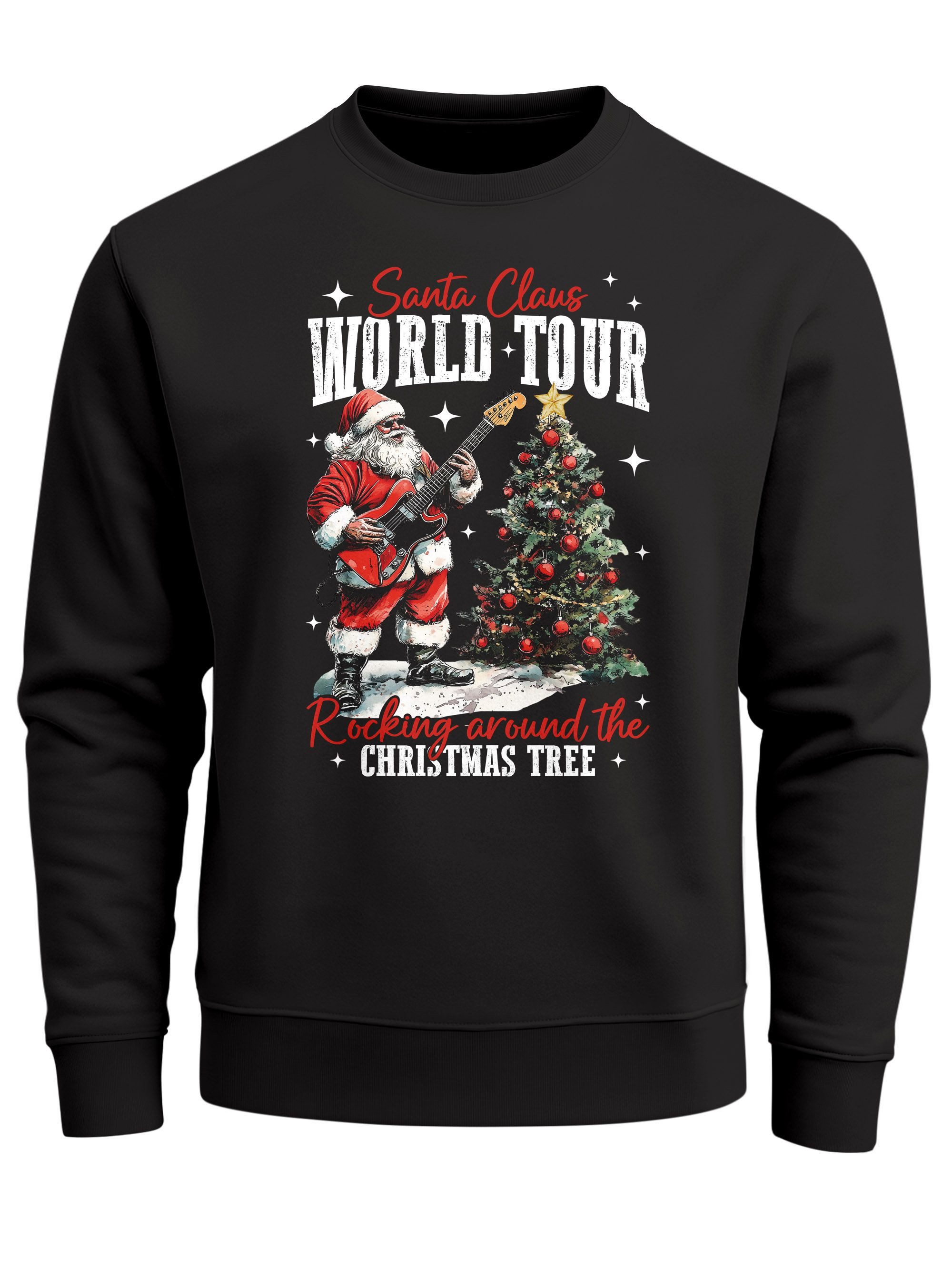 Neverless Sweatshirt Sweatshirt Herren Santa Claus World Tour Weihnachtspul günstig online kaufen