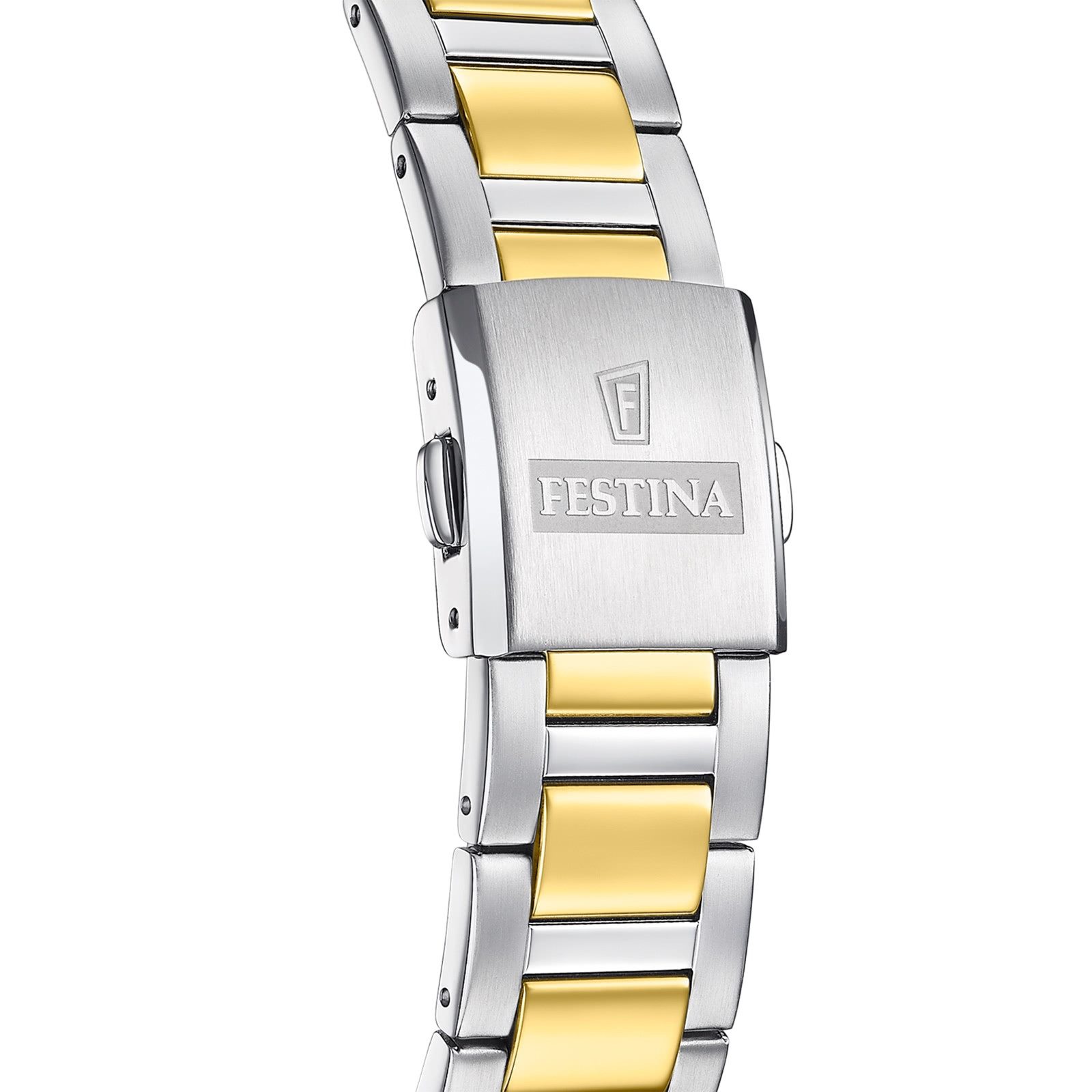 Festina Solaruhr Festina Herrenuhr Edelstahl silber gold, (Solaruhr), Herren Solaruhr rund, Edelstahlarmband silber, gold, Luxus