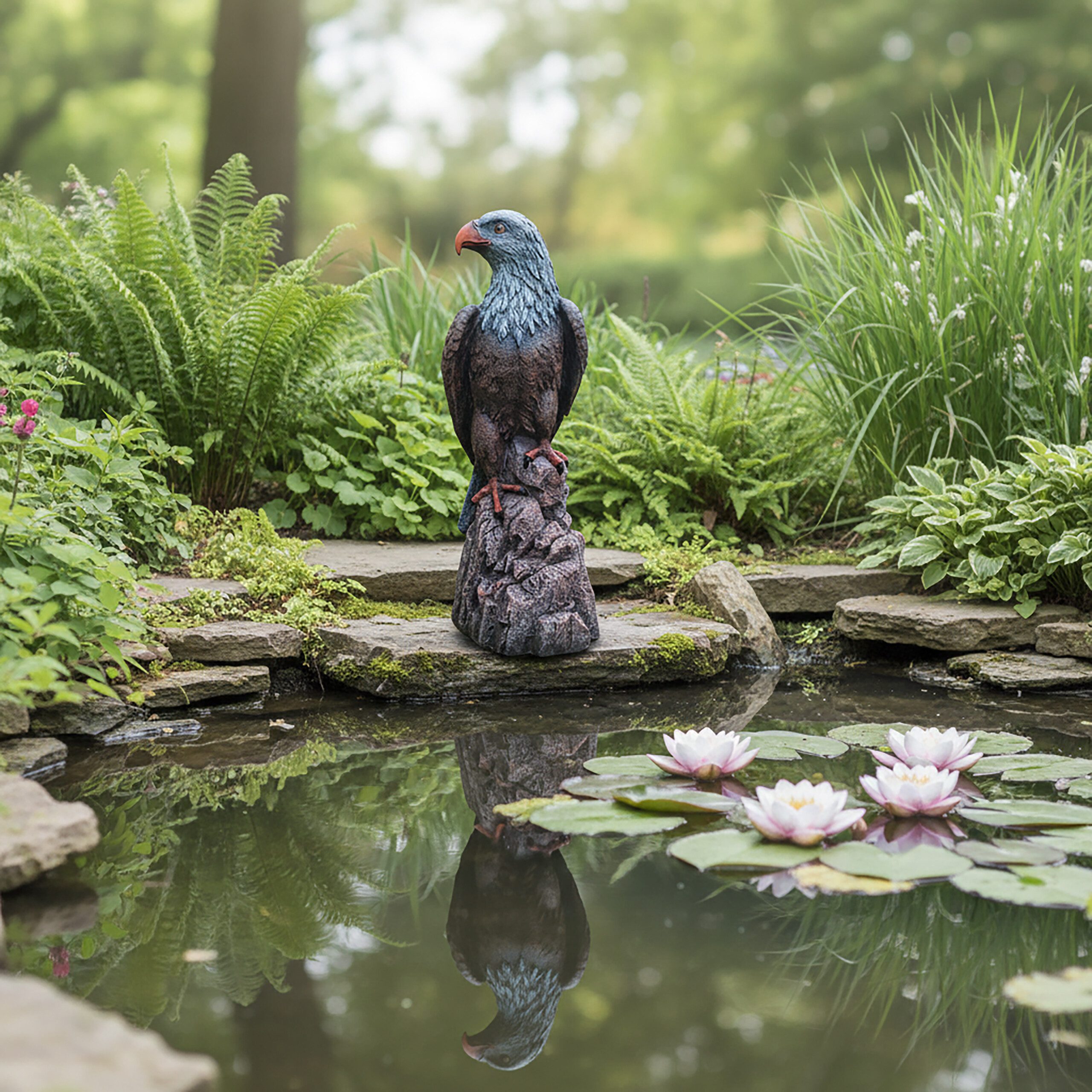relaxdays Gartenfigur Adler Figur für den Garten