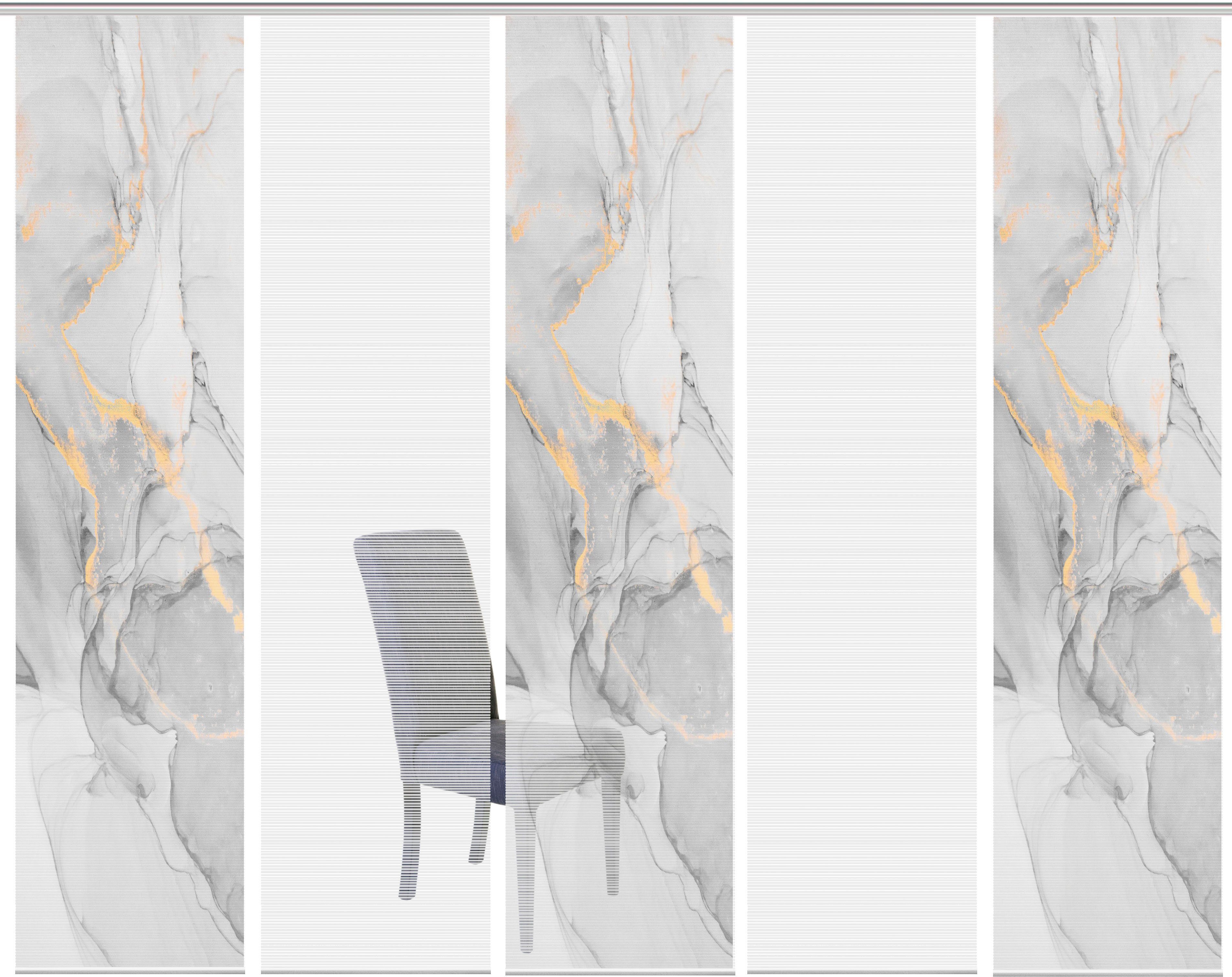 Vision S Schiebegardine MARMOSA 5er SET (5 St), Paneelwagen, blickdicht, Ba günstig online kaufen