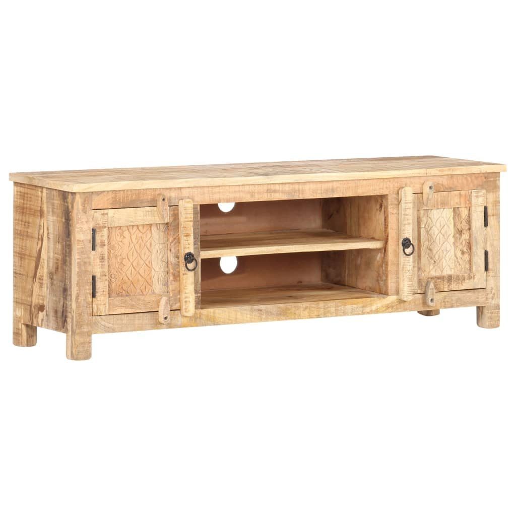 TV-Schrank Mangoholz TV-Schrank Raues Braun vidaXL (1-St) 120x30x40 cm