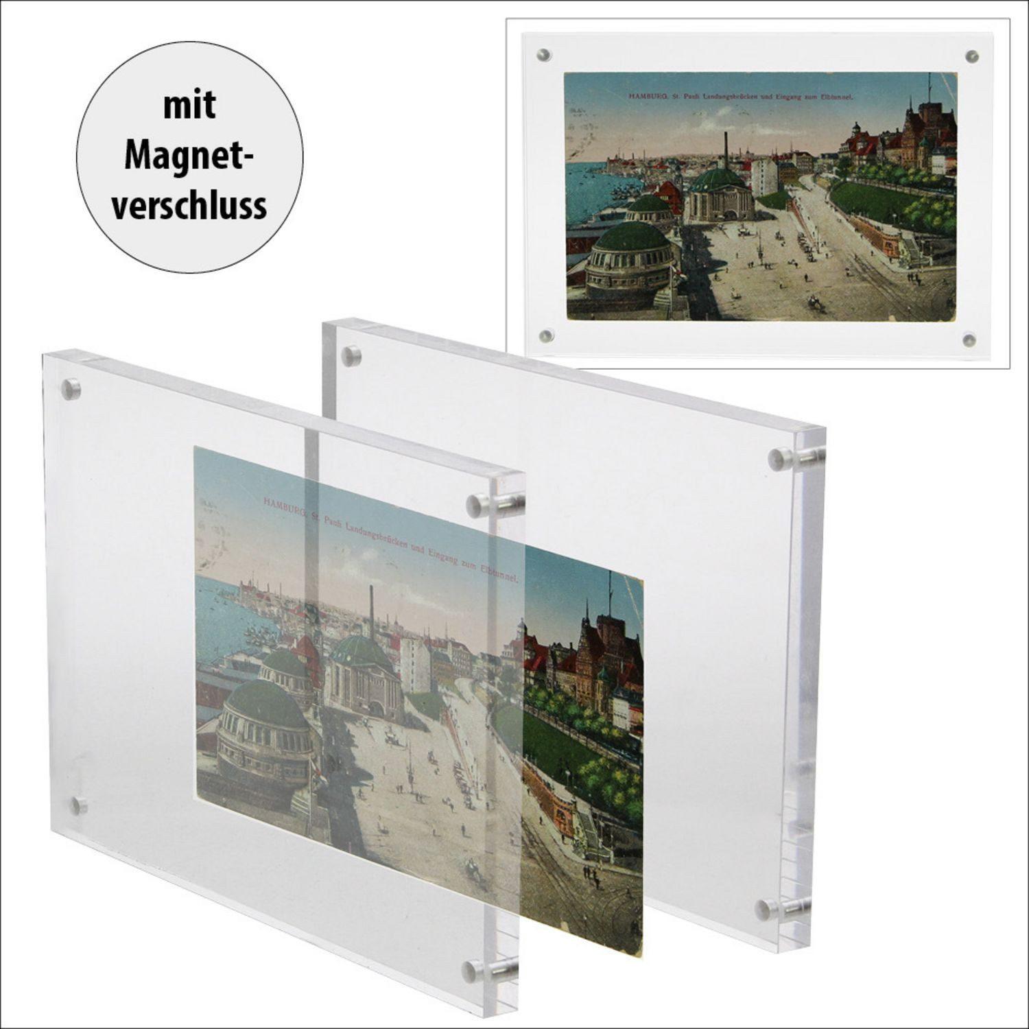 Magnet Postkarten-Rahmen mit Magnetverschluss