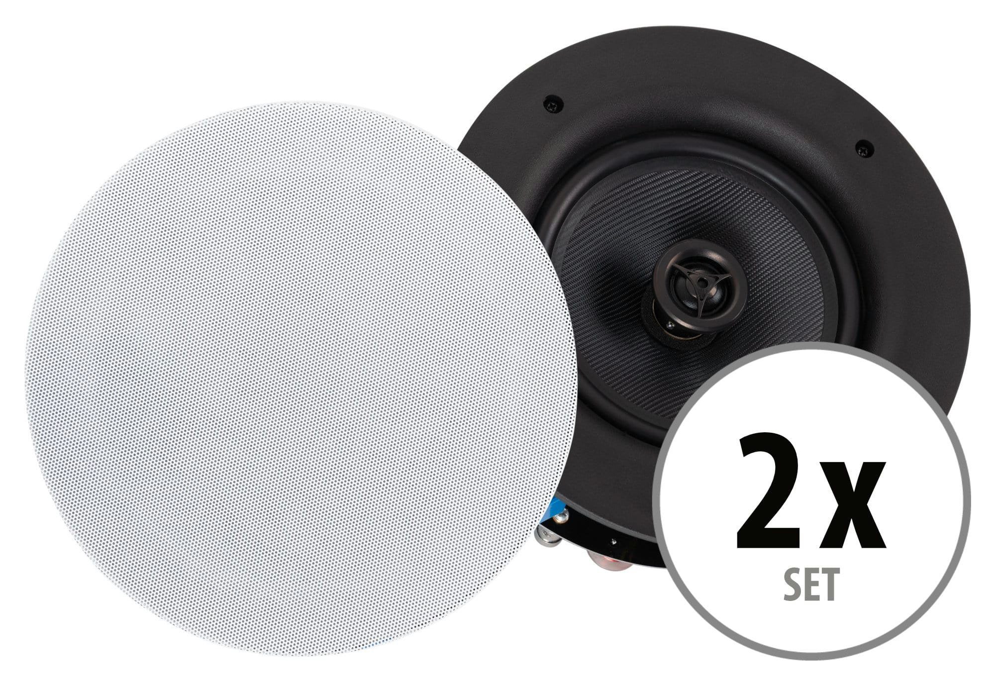 McGrey 2-Wege HiFi Deckenlautsprecher - Einbaubox-Lautsprecher 6,5" Woofer Einbaulautsprecher (Nein, 60 W, Integrierter Hochtonregler und Frequenzweiche)
