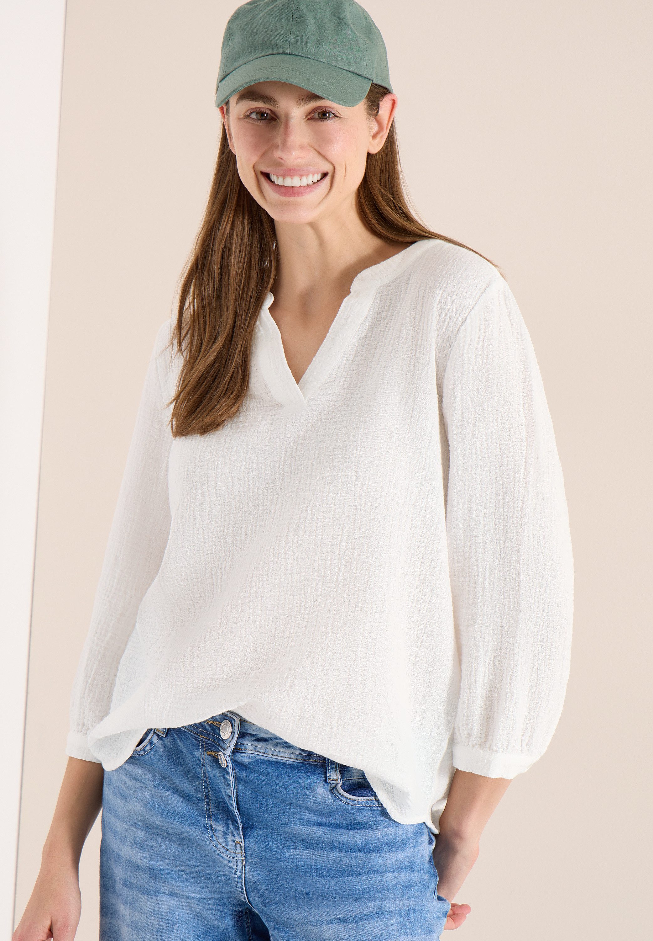CECIL Klassische Bluse mit 3/4 Ärmeln