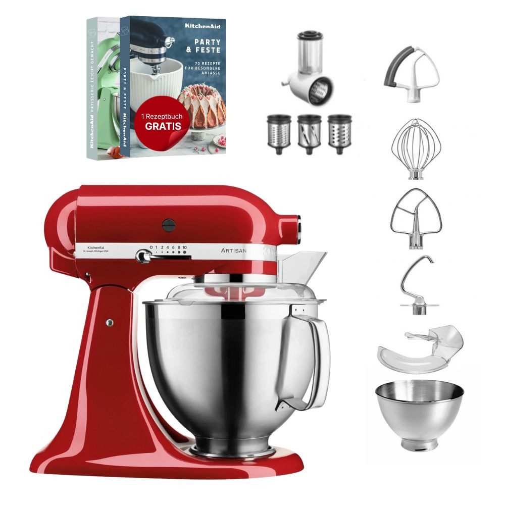 Küchenmaschine KitchenAid 4,8 L 5KSM185 Artisan Küchenmaschine Beginnerset