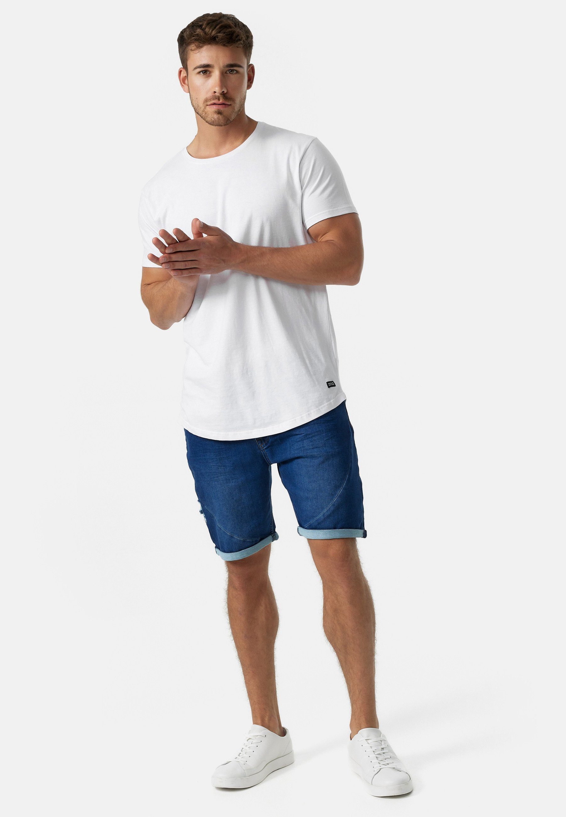 Indicode Jeansshorts Piano Navy