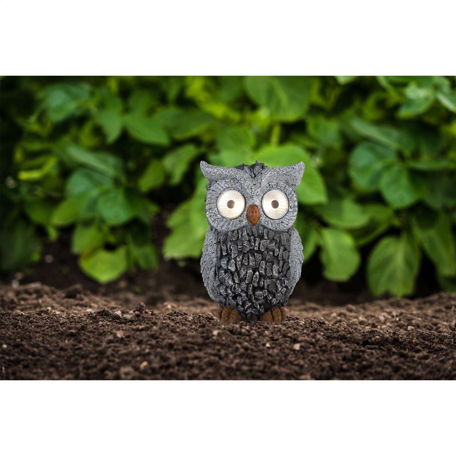 GLOBO LIGHTING LED Solarleuchte Solarleuchte Garten Eule Deko Solarlampe Außen Außenleuchte Solar
