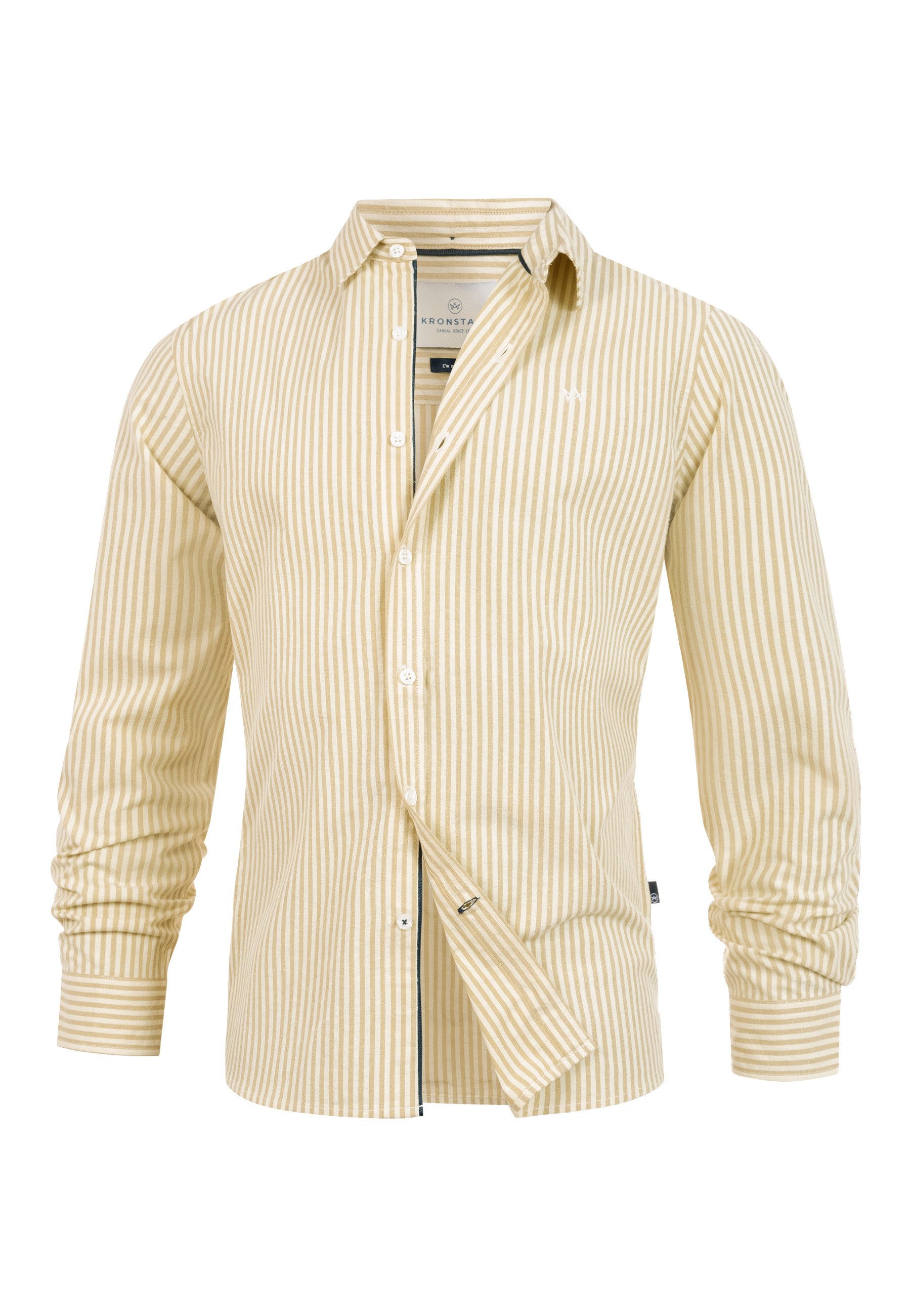 Kronstadt Streifenhemd Herren KSTanner ls shirt Herrenhemd