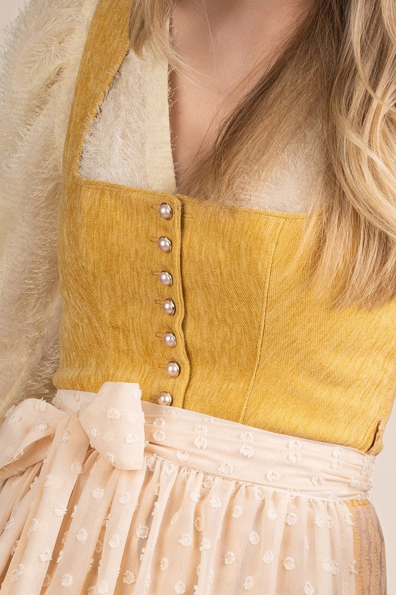 MarJo Dirndl Samt Dirndl 2tlg. - WOLFERSDORF - safrangelb
