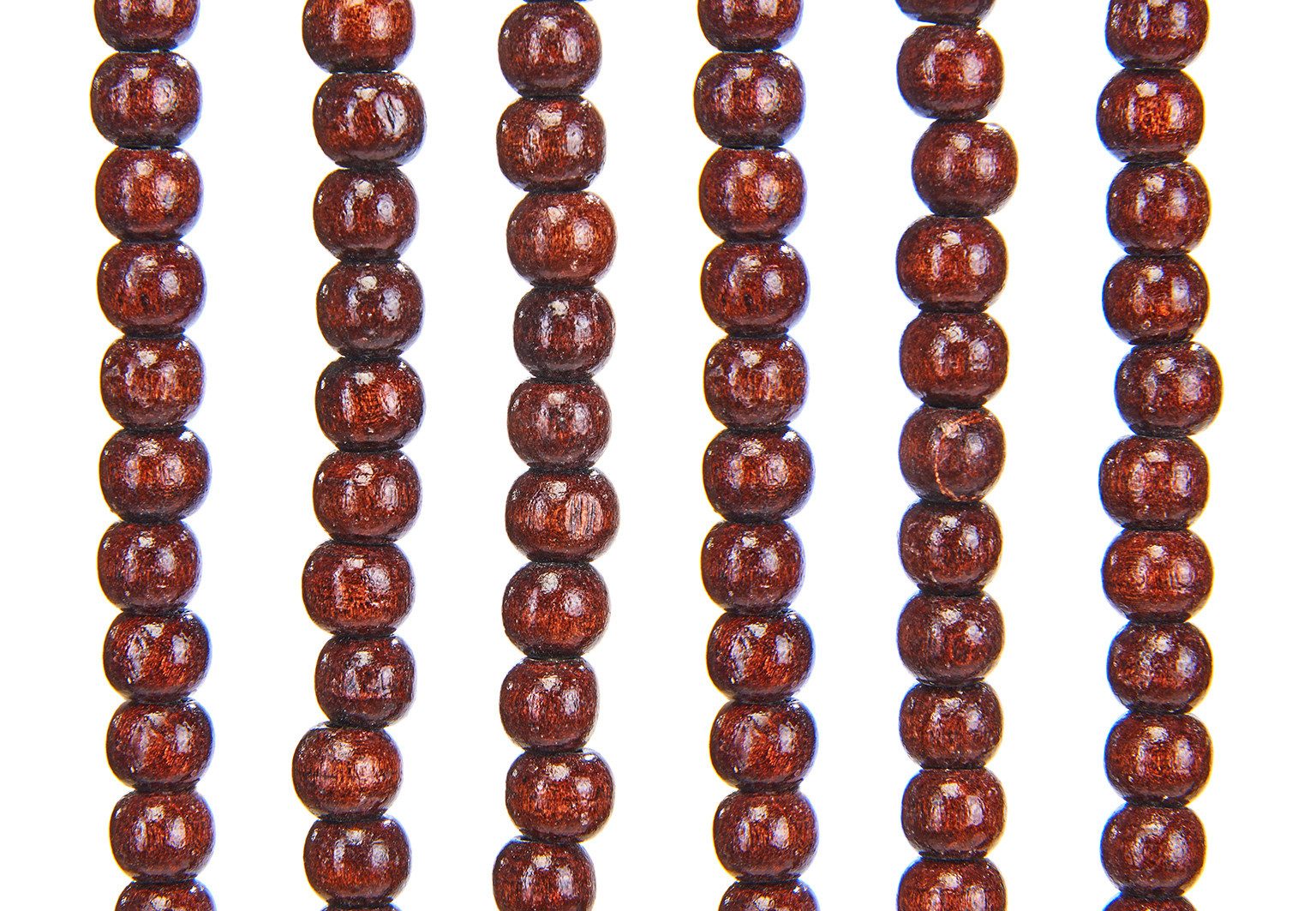 Kobolo Türvorhang Perlenvorhang CHOCO Holzperlen braun 50 Stränge (1 St), Ösen, halbtransparent – Bild 4 von 5