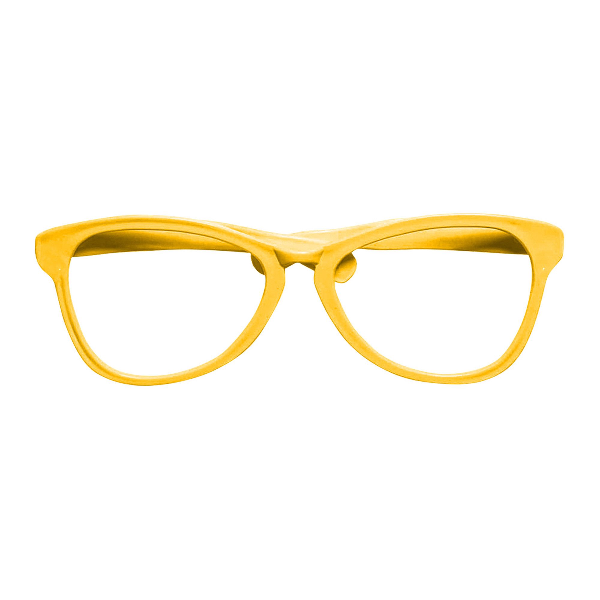 Widmann S.r.l. Verkleidungsmaske Brille Gelb groß