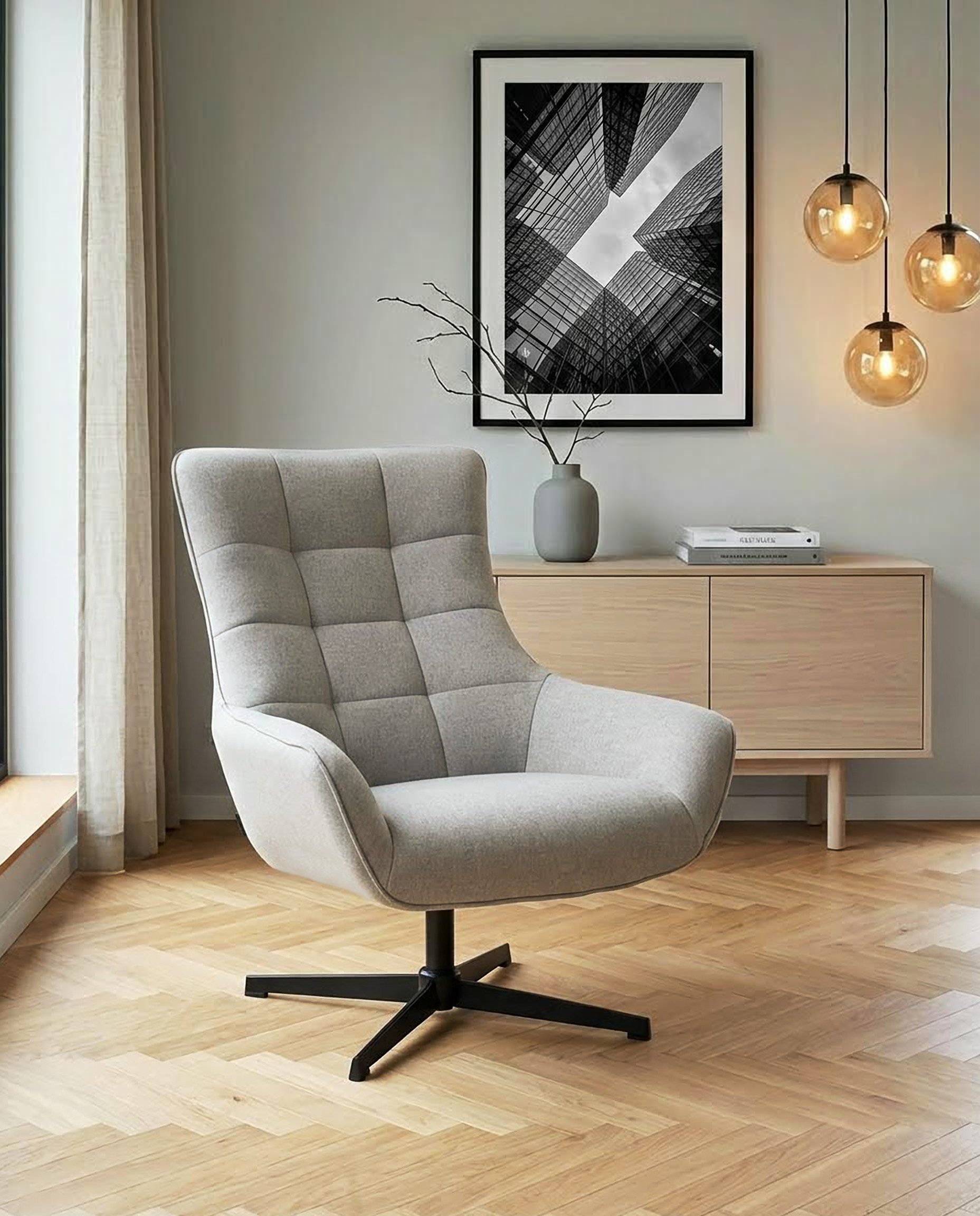 OTTO home Ohrensessel LEMOORE - OTTO. Verlässliche Qualität., Relaxsessel, TV-Sessel, 360° Grad drehbar, Feinstruktur