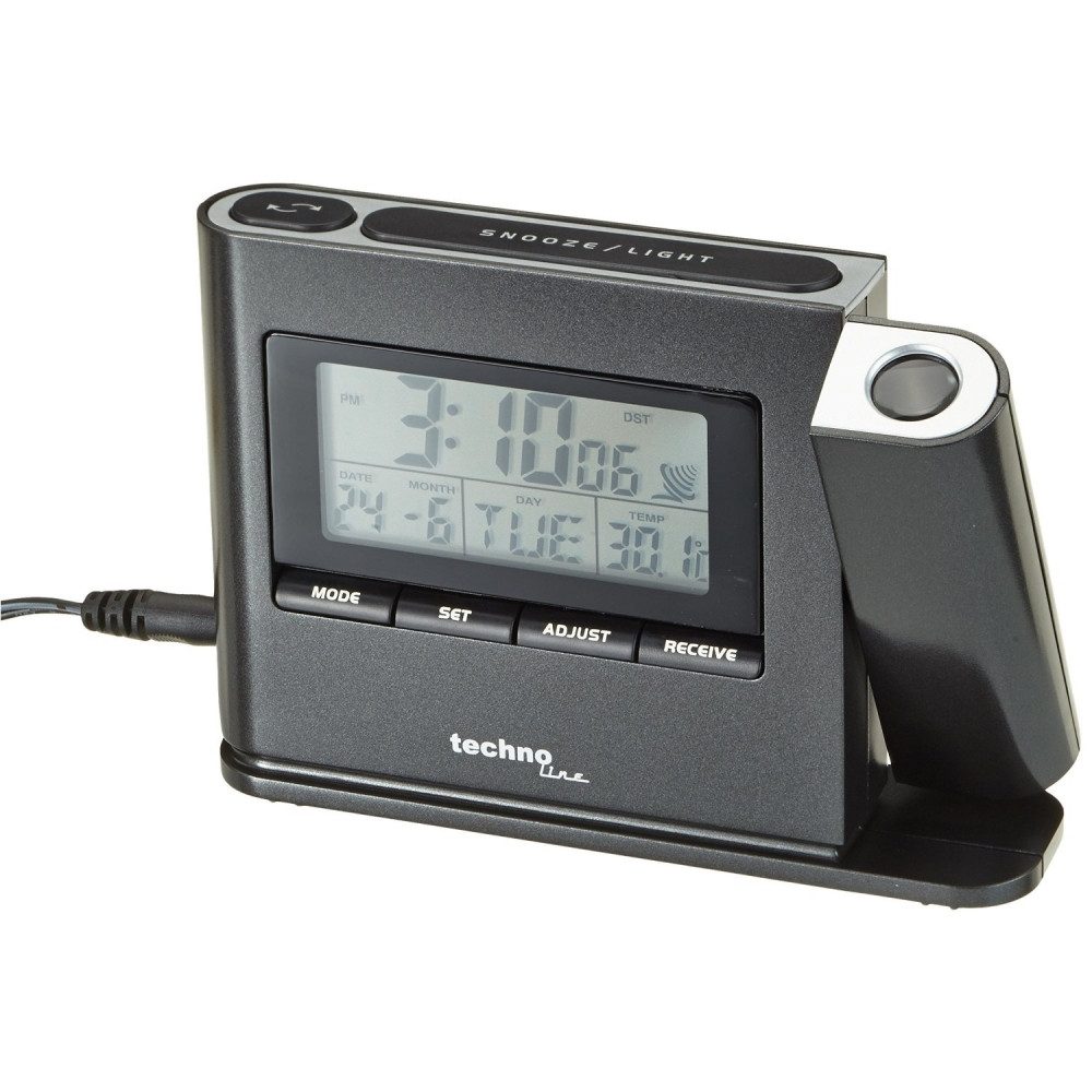technoline Projektionswecker Technoline WT 519 Funkwecker Anthrazit günstig online kaufen