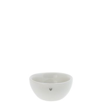 Bastion Collections Dipschale BC Mini Bowl Set small 3tlg. Heart Stripes & Flowers Keramik weiß grau, Keramik, (3-tlg)