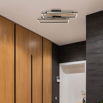 Globo Deckenleuchte Deckenleuchte Wohnzimmer LED Deckenlampe Flur Holz Optik Modern