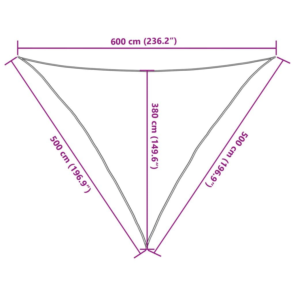 vidaXL Sonnensegel Sonnensegel 160 g/m² Braun 5x5x6 m HDPE, (1-tlg)