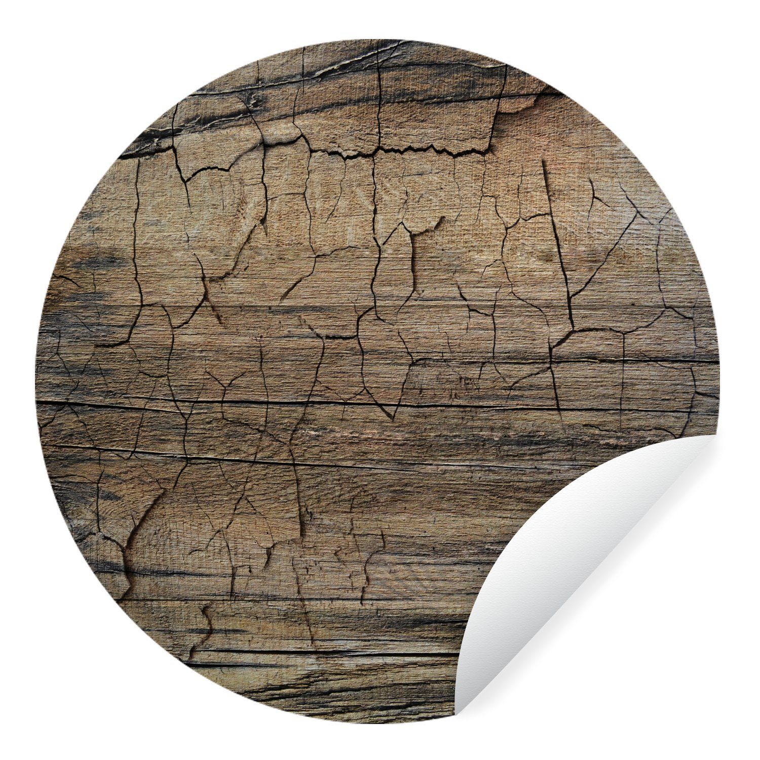 MuchoWow Wandsticker Holz - Farbe - Industrie (1 St), Wandtattoo Selbstklebend, Wohnzimmer Deko Aufkleber, 30x30 cm