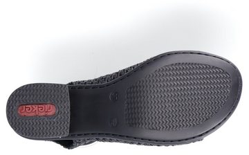 Rieker Sandalette, Sommerschuh, Sandalette, Blockabsatz, in modischer Flecht-Optik