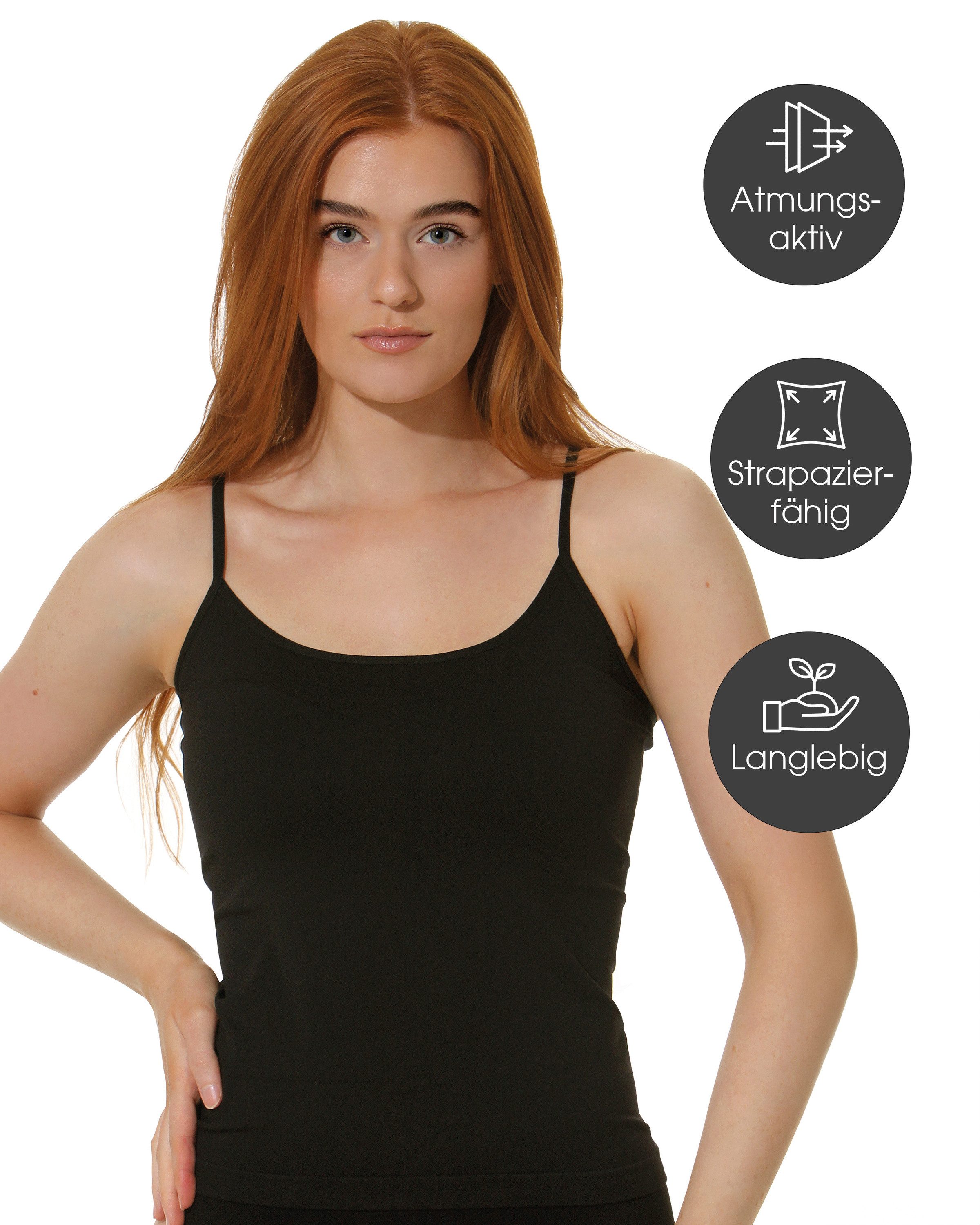 Yenita® Unterhemd Träger Top (4-St) in angenehmer Microfaser-Qualität – Bild 5 von 5
