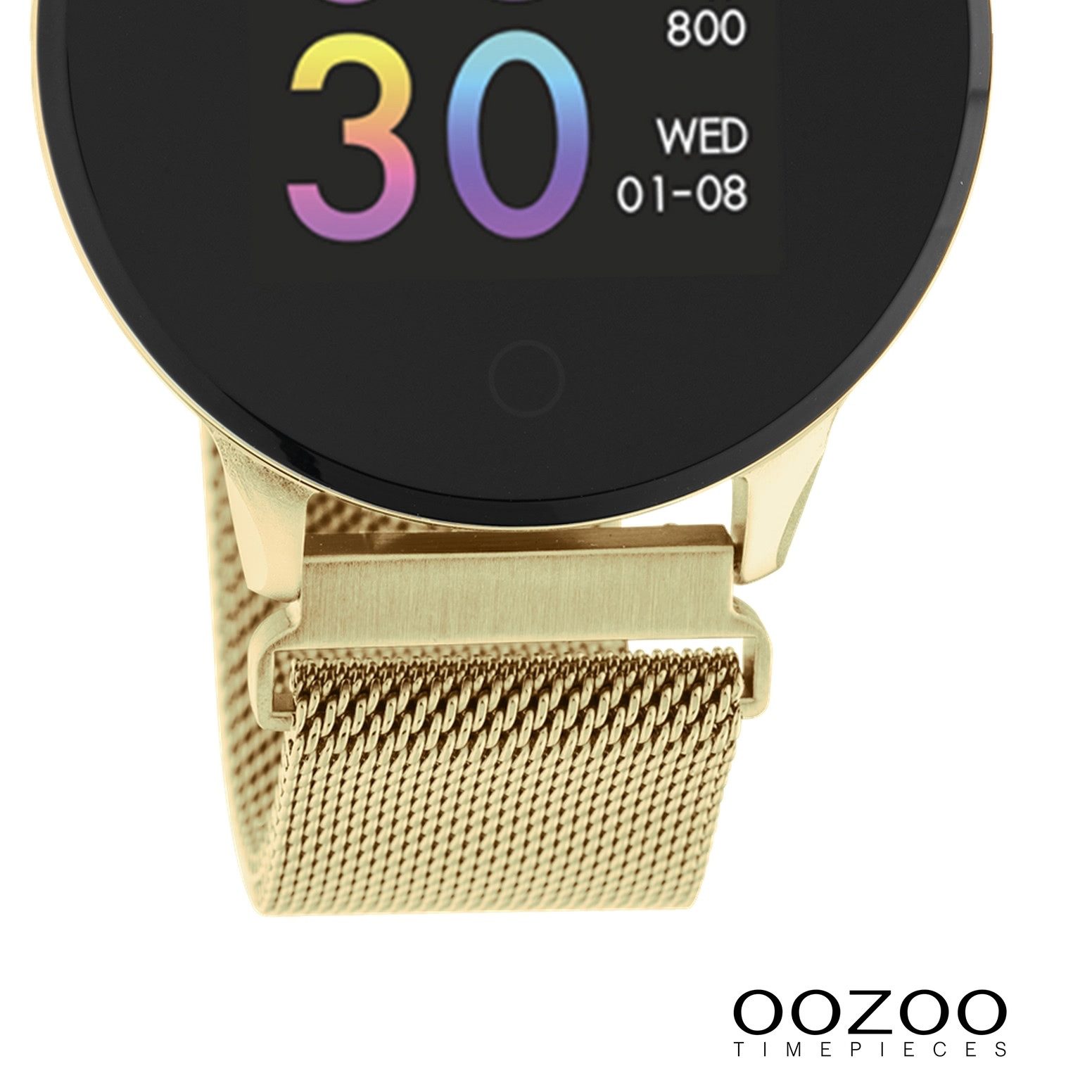 OOZOO Oozoo Damen Armbanduhr Smartwatches Smartwatch (kompatibel ab Android 5.1+ und IOS 8.0), Multifunktionsuhr, Damenuhr rund, groß (ca. 43mm) Metallarmband, Fashion-Style
