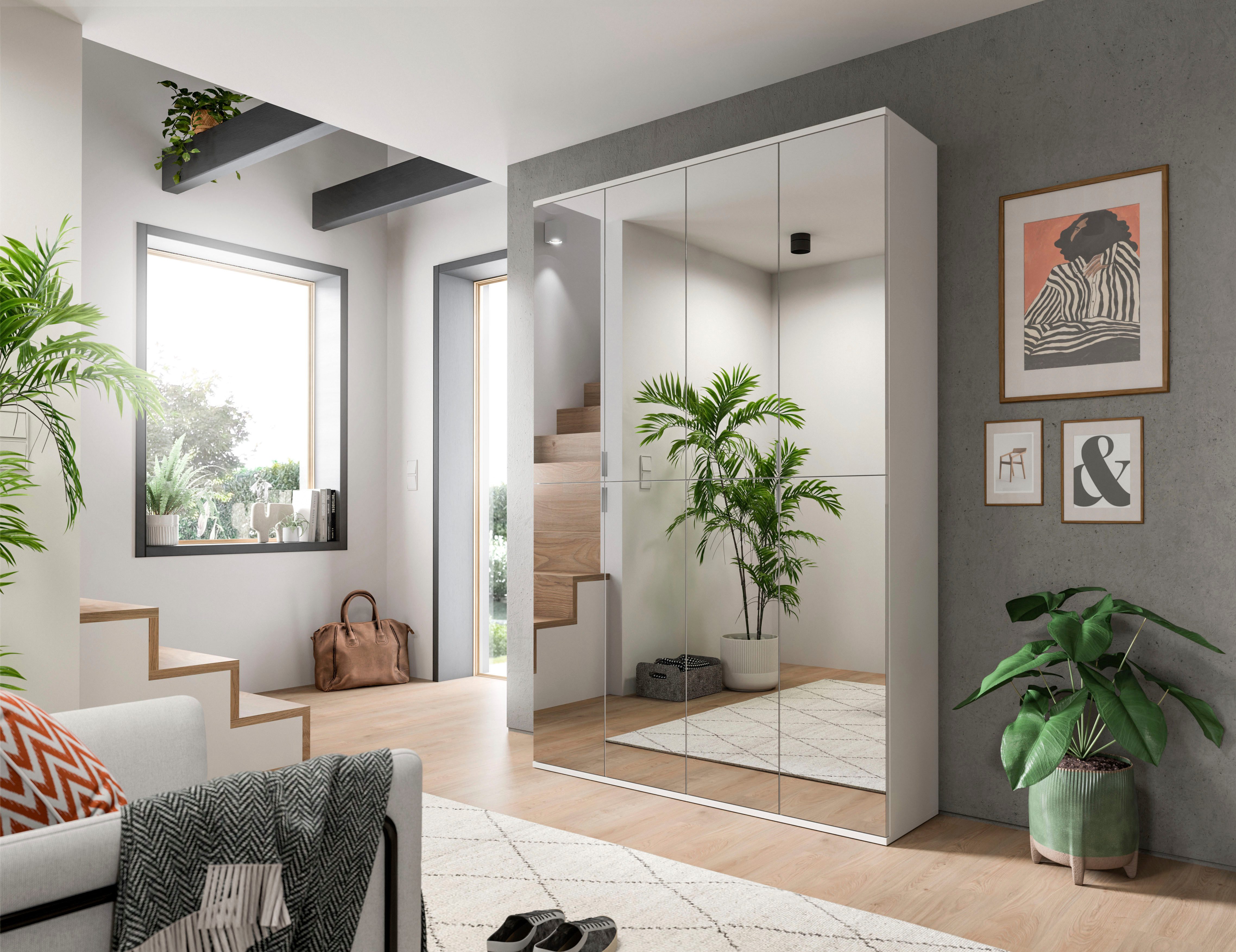 INOSIGN Mehrzweckschrank Trondheim, Höhe 193 cm, 2 Spiegeltüren, 6 Fächer, günstig online kaufen