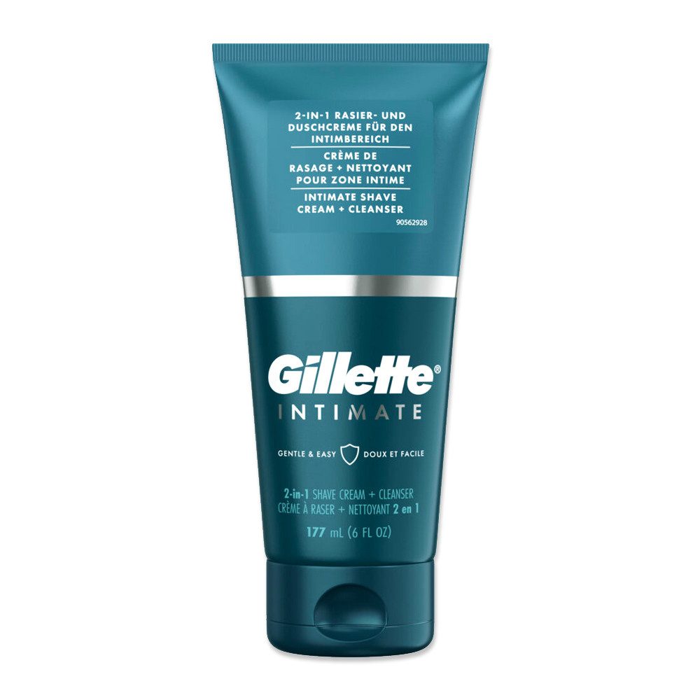 Gillette Rasiercreme Body & Intimate 2in1 Rasier- und Duschcreme (177 ml), für den Intimbereich