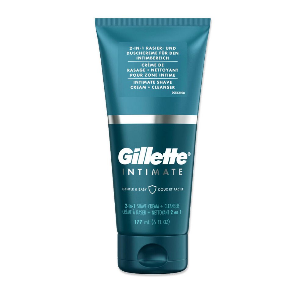 Gillette Rasiercreme Body & Intimate 2in1 Rasier- und Duschcreme (177 ml), für Körper- & Intimrasur