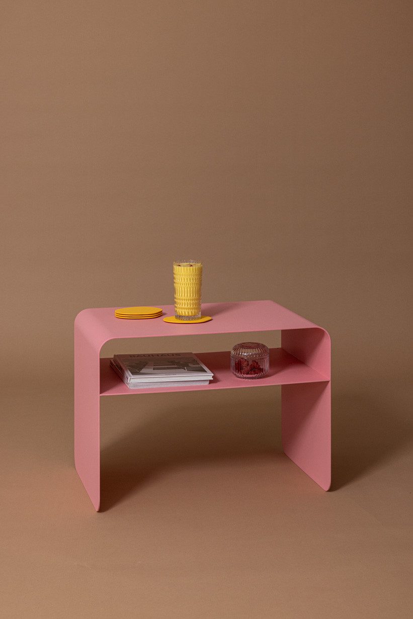 Metallbude Couchtisch COSMO, 2in1 - Design Couchtisch ohne Montage, rutschfest & kratzfest