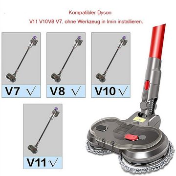 XDOVET Staubsauger-Verlängerungsrohr Wischmopp Aufsatz für Dyson V11 V10 V8 V7, mit 6 Mopptücher