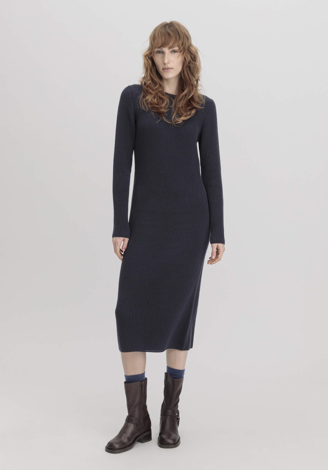 Hessnatur Strickkleid aus reiner Bio-Baumwolle (1-tlg) günstig online kaufen