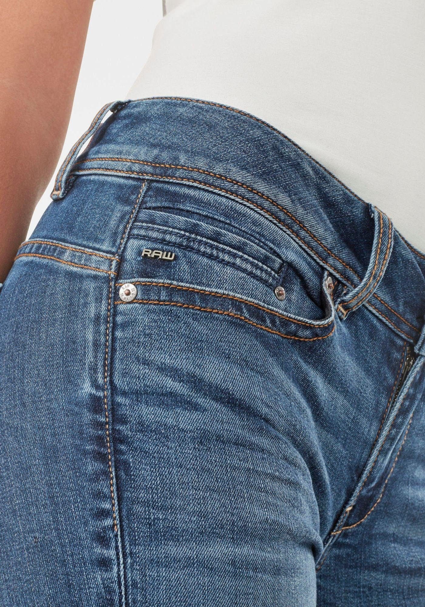 G-Star Mid Used-Effekten Wmn mit RAW Slim-fit-Jeans Straight Midge