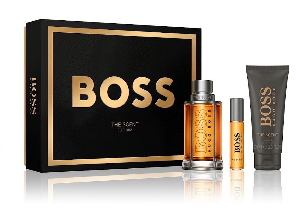 BOSS Duft-Set Hugo Boss The Scent For Him Eau de Toilette 100ml + 10ml + DG 100ml, 1-tlg.