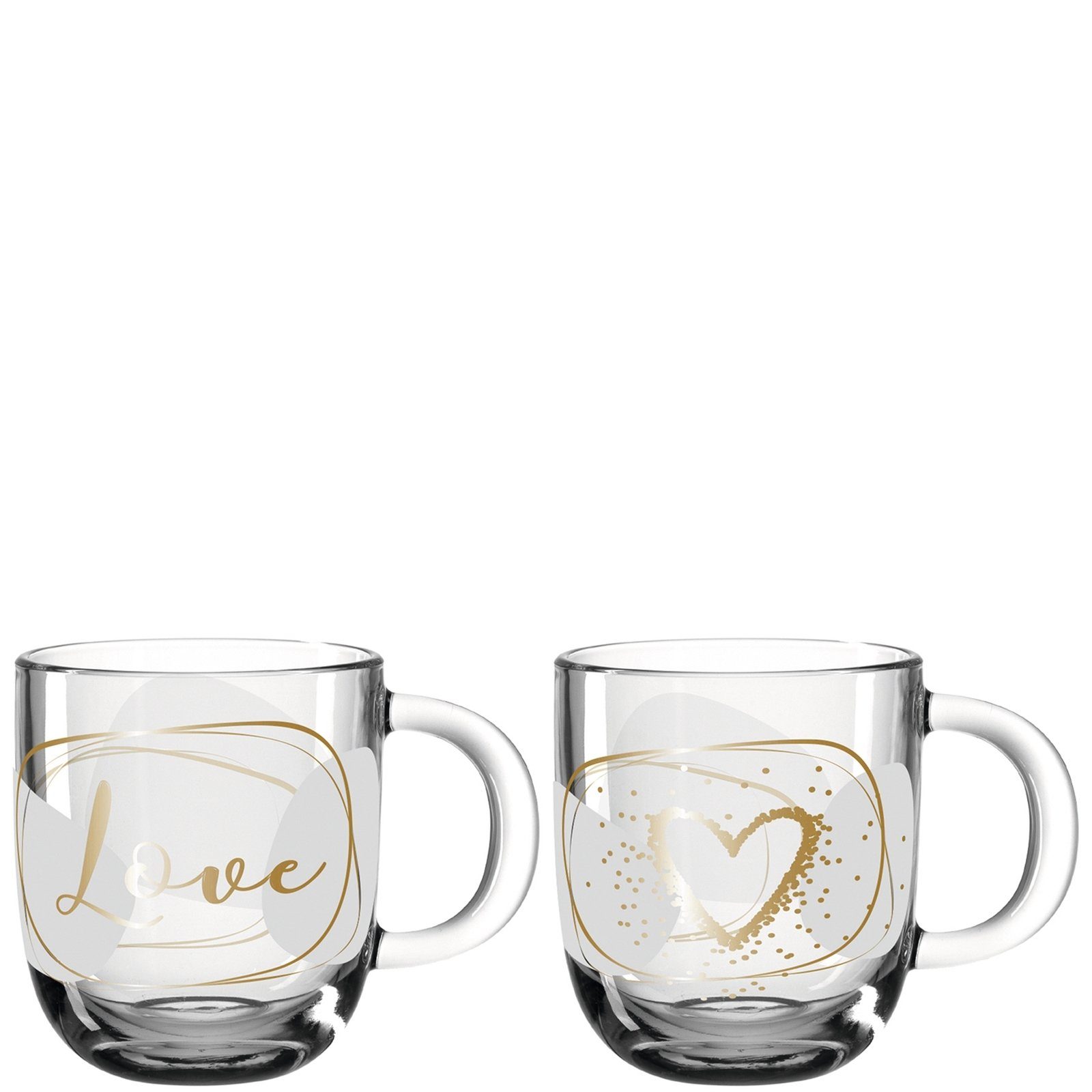 LEONARDO Tasse Tassen 2er Set 400ml Love, Glas