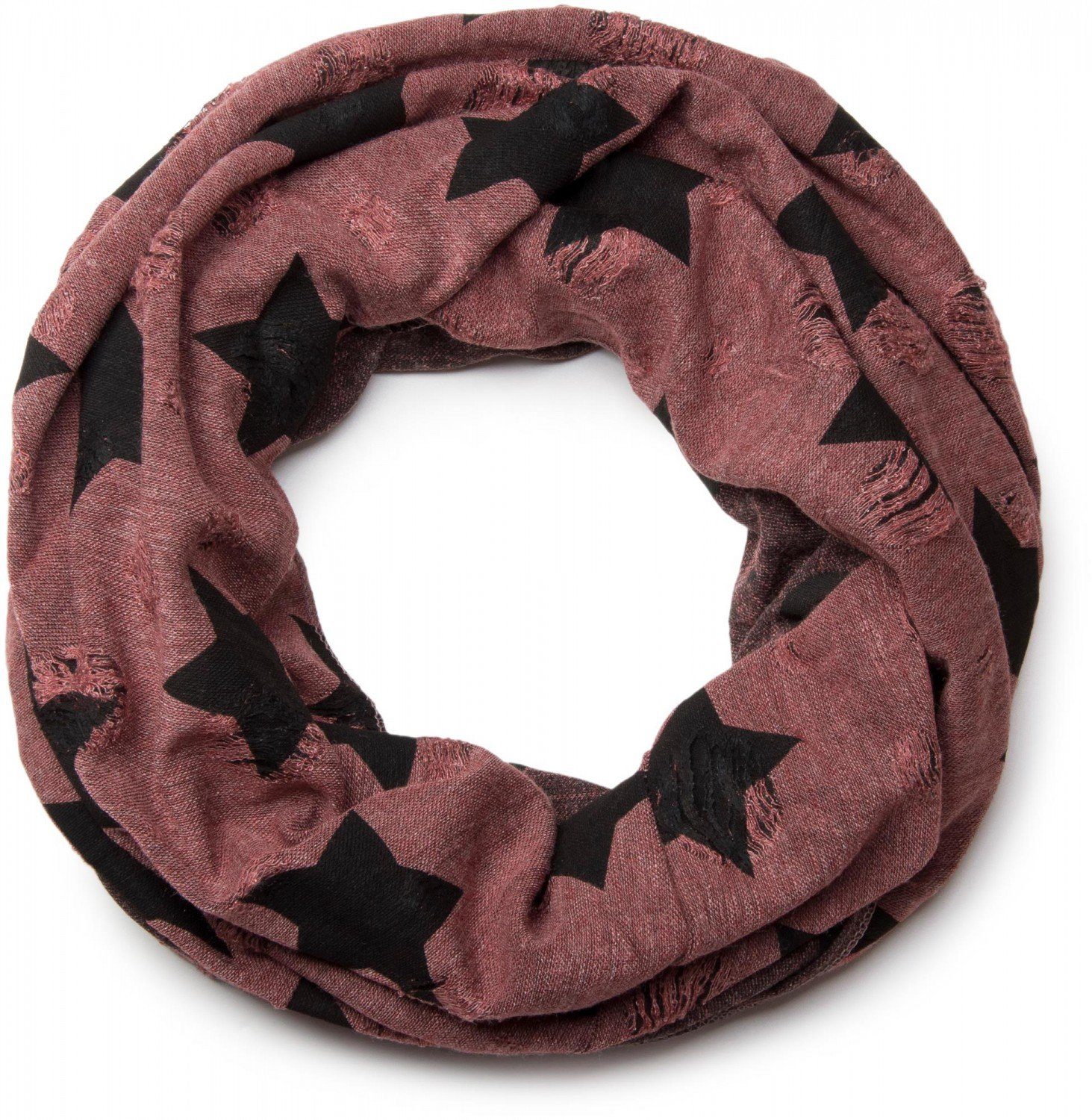 styleBREAKER Loop Loop Schal mit Sterne und Punkte Muster, (1-St) günstig online kaufen