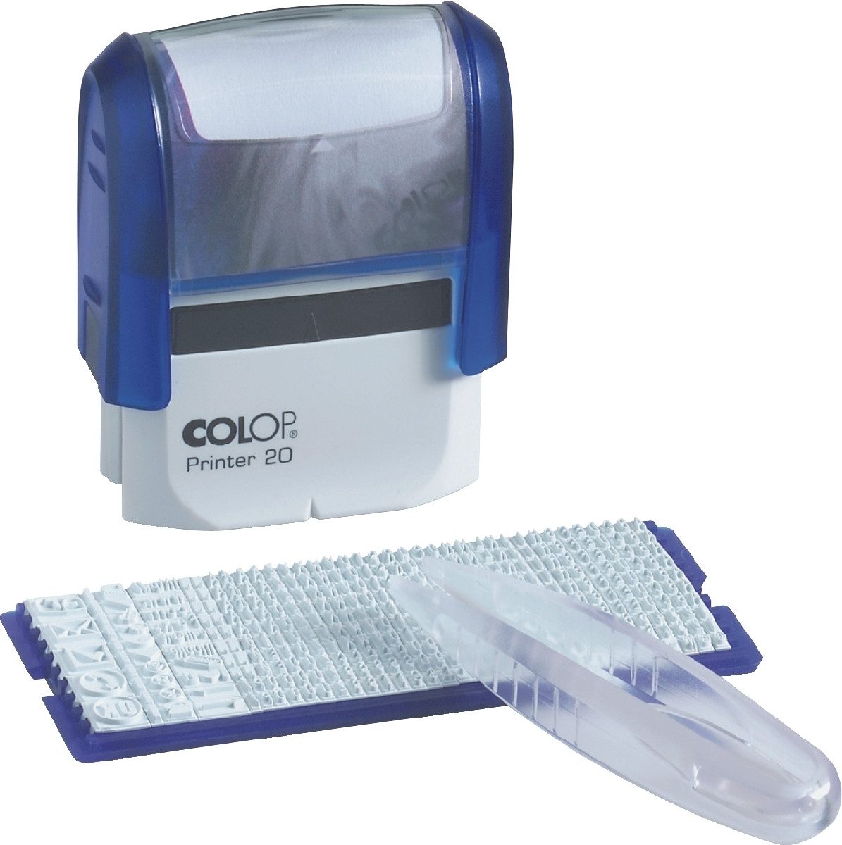 COLOP Stempel Textstempel Printer 20/1 4 Zeilen Set zum Selbersetzen