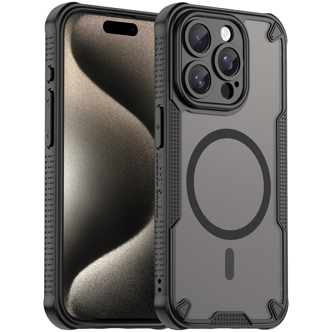 CoolGadget Handyhülle Defender Series Handy Hülle für Apple iPhone 15 Pro 6,1 Zoll, Magsafe TPU Schlicht Robust Schutzhülle für iPhone 15 Pro Hülle