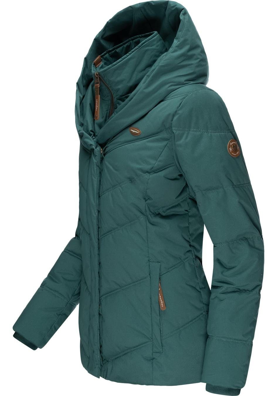 Ragwear Anorak Natesa Intl. stylische Winterjacke mit V-Steppung und Kapuze