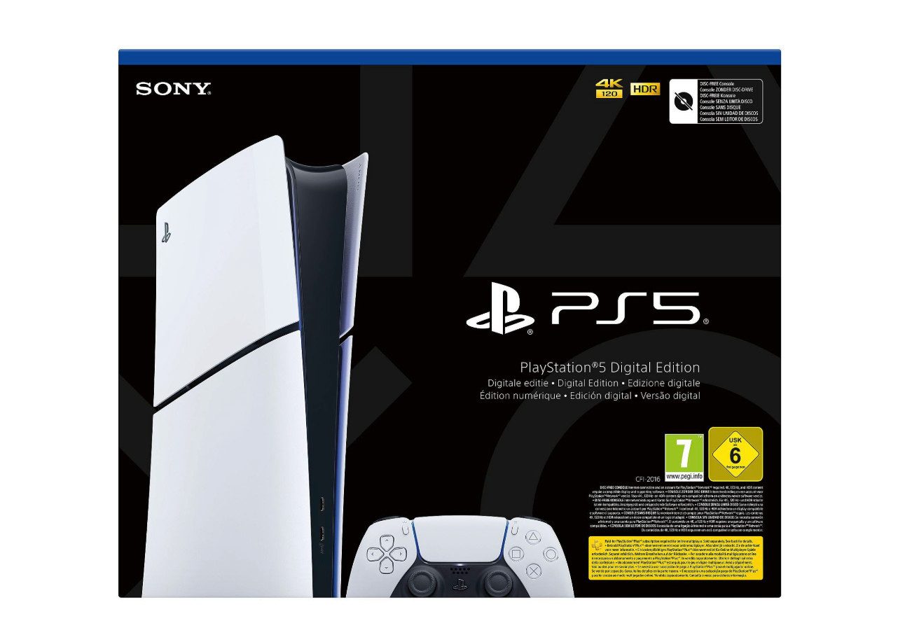 Playstation PlayStation 5 Slim DIGITAL Edition (PS5 Slim) - ohne Laufwerk 825 GB