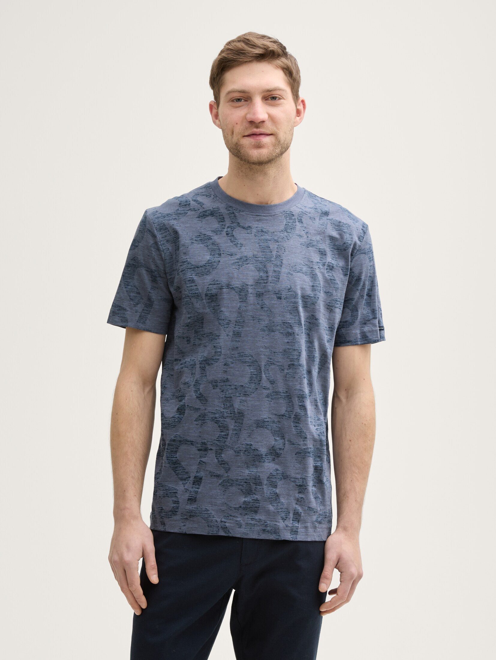 TOM TAILOR T-Shirt T-Shirt mit Allover-Print günstig online kaufen