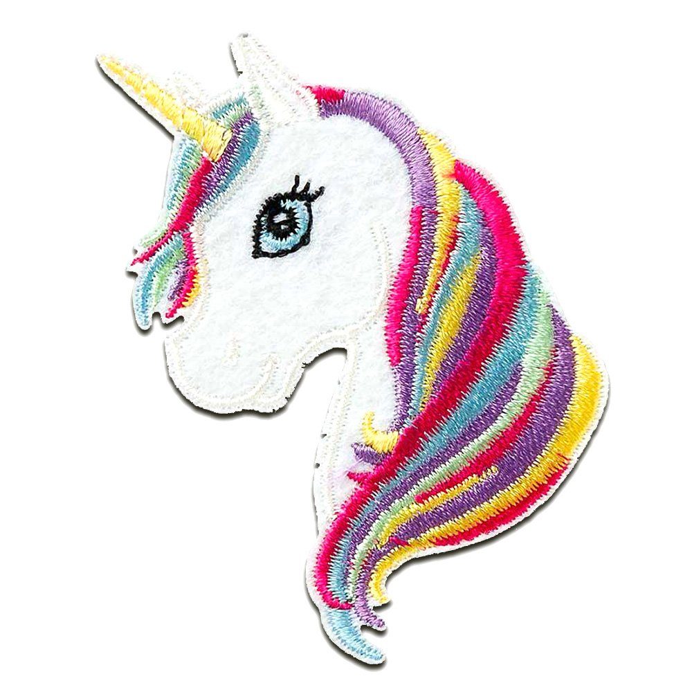 Catch the Patch Aufnäher Bügelbild, Aufbügler, Applikationen, Patches, Flicken, zum aufbügeln, Polyester, Einhorn Mädchen - Größe: 6,9 x 4,4 cm