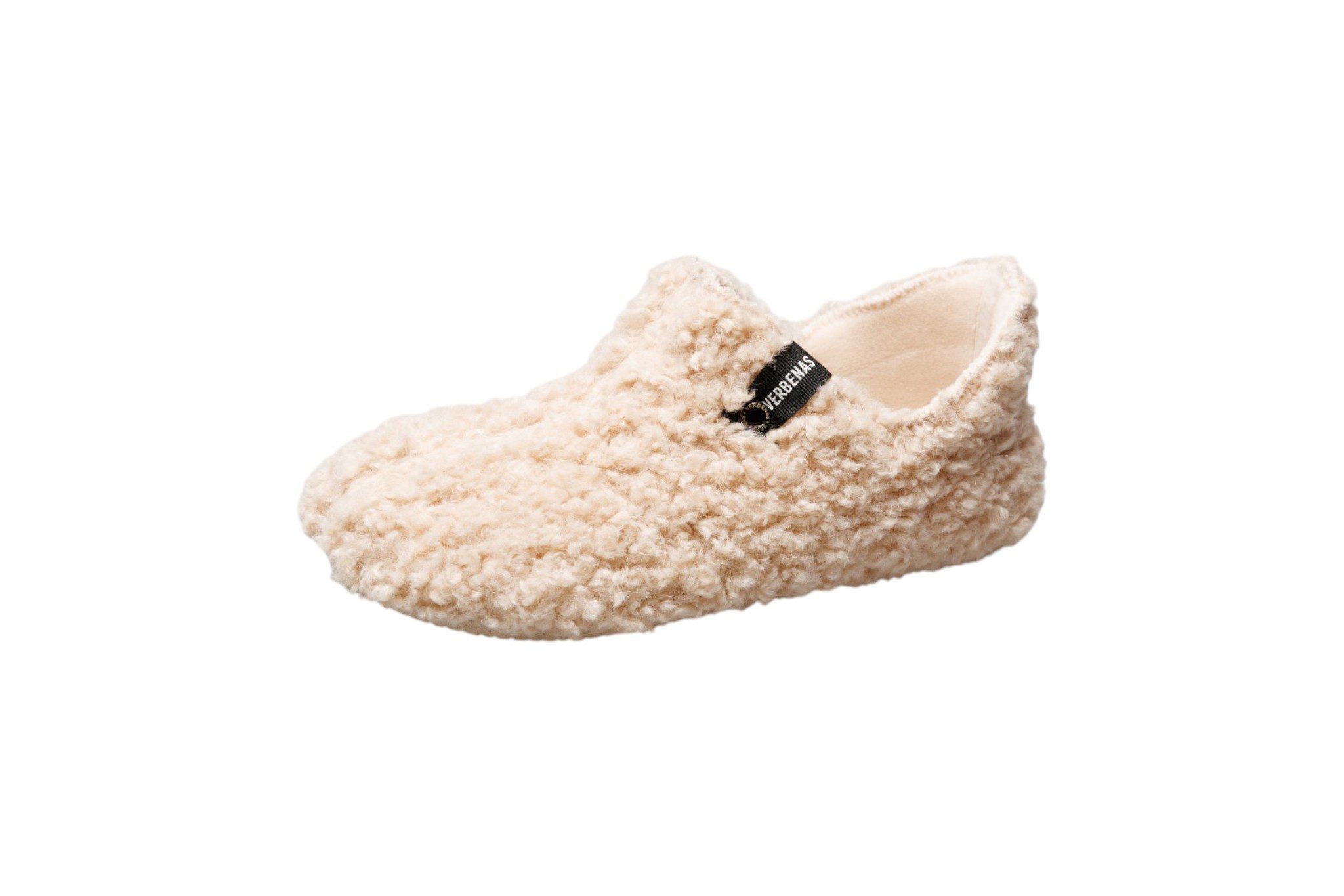 VERBENAS YOI CURLY Hausschuh Hüttenschuh, Homeslipper, Wohlfühlschuh mit Logo-Schriftzug