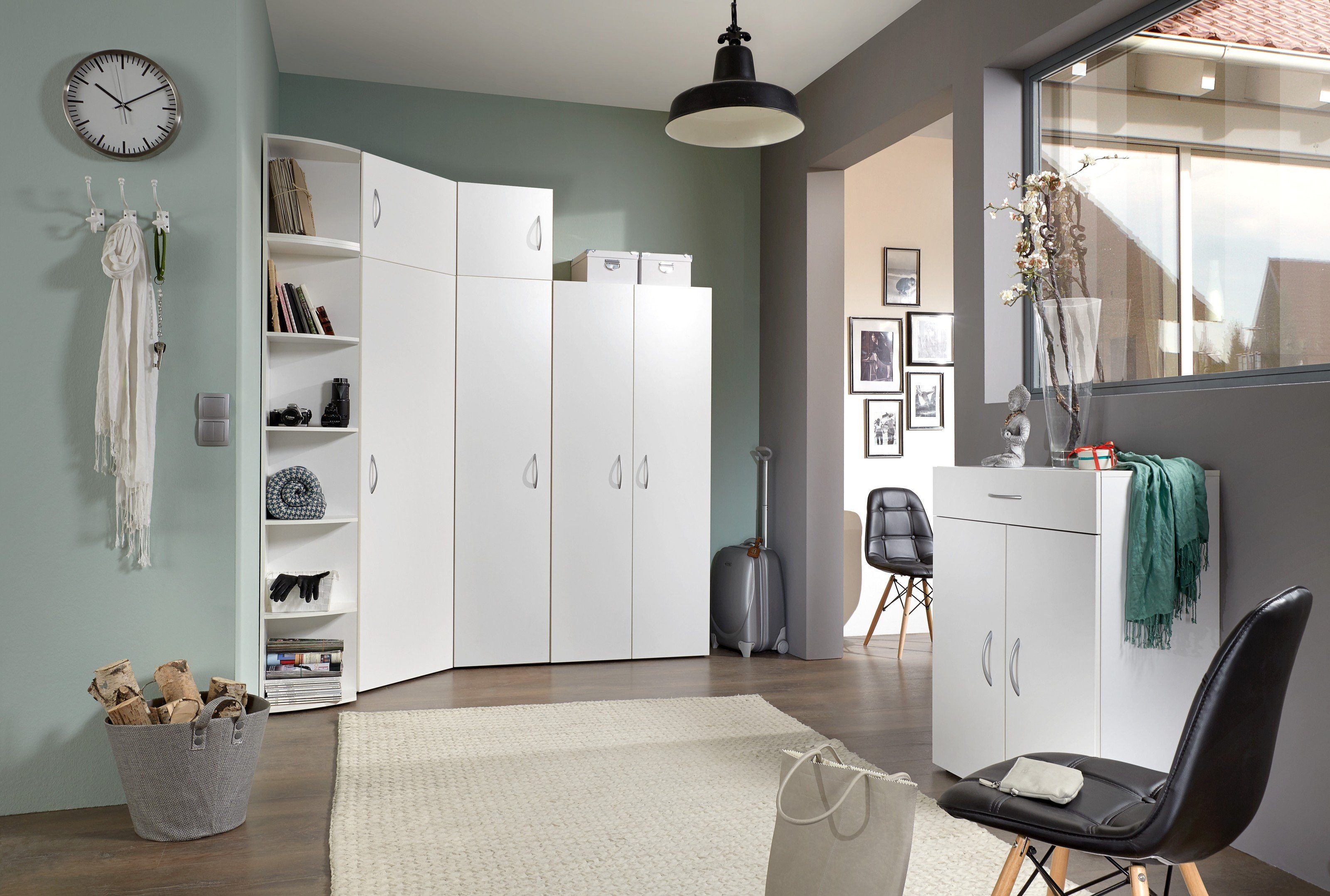 Wimex Aufsatzschrank in WEISS mit einer Tür (BxH: 80x40 cm)