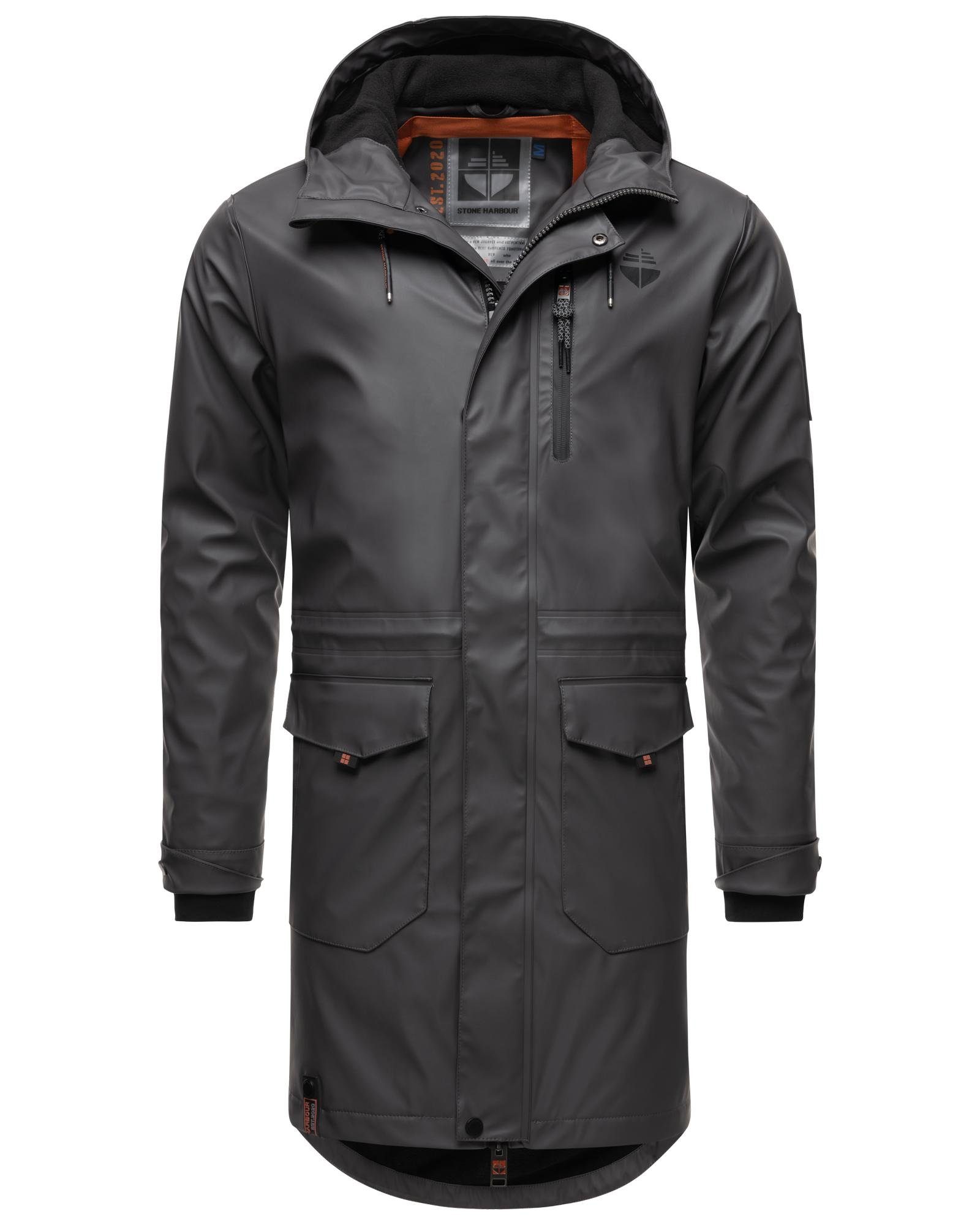 Stone Harbour Regenmantel Verdaan Wasserdichter Regenparka mit Fleece-Innenfutter