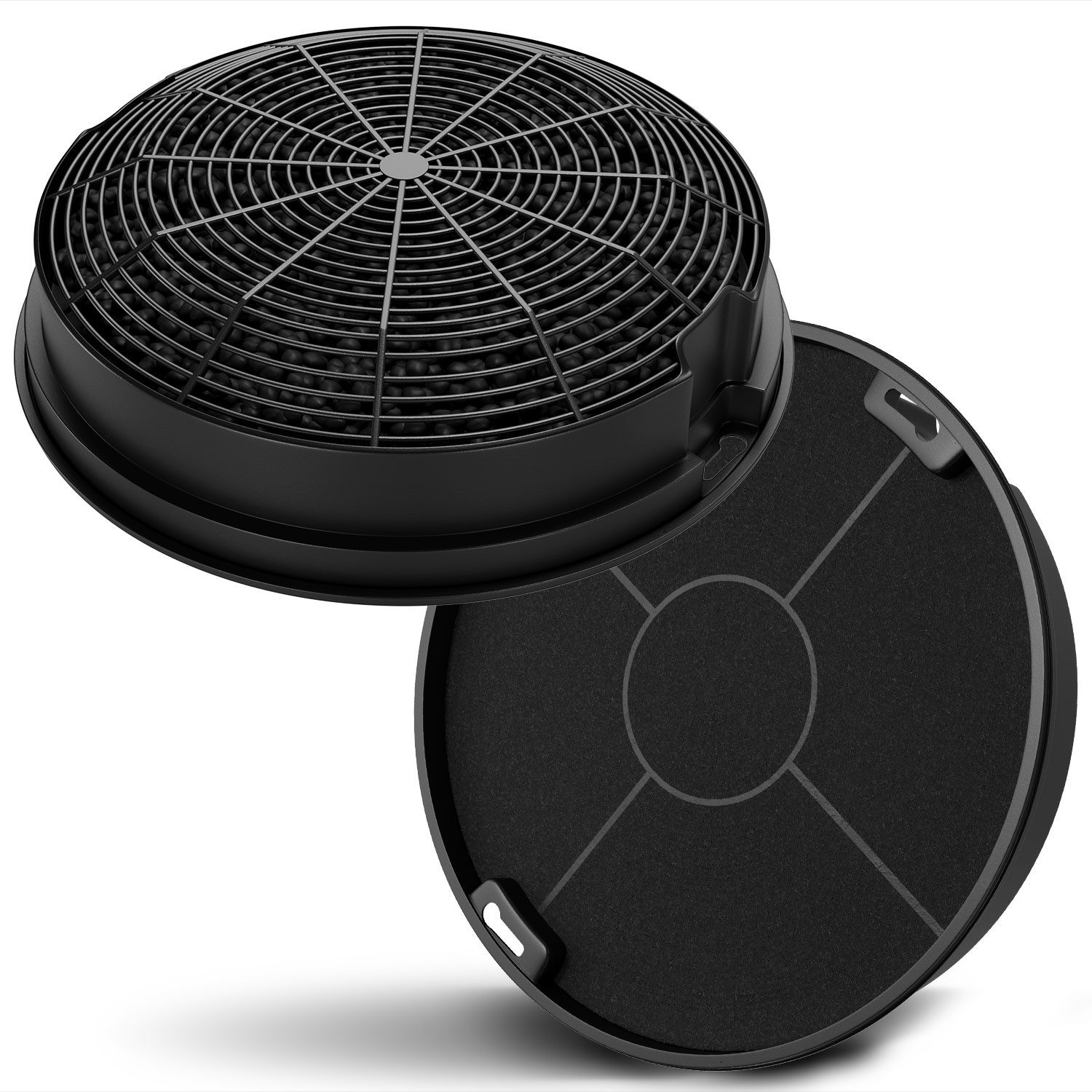 VIOKS Kohlefilter Aktivkohlefilter Set 2x Ersatz für Whirlpool 481248048212 Filter, 153mmØ für Dunstabzugshaube