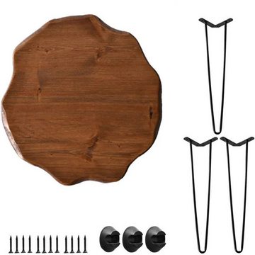 Spetebo Beistelltisch Holz Beistelltisch Kiefer massiv 45 cm - rund