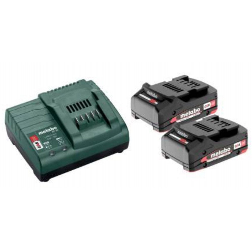 metabo Akku-Bodenstaubsauger Metabo Basic-Set 2 x Li-Ion 2,0 Ah Akkus und Ladegerät., Patentierte AIR COOLED Technologie